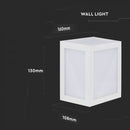 12W(1350Lm) LED wall light, V-TAC, IP65, white, neutral white light 4000K