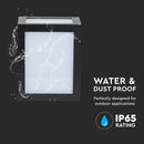 12W(1350Lm) LED seinavalgusti, V-TAC, IP65, must, neutraalne valge 4000K