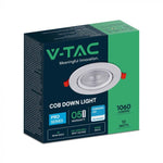 10W (1060Lm) LED rund takarmatur, V-TAC SAMSUNG, IP20, 5 års garanti, 6400K