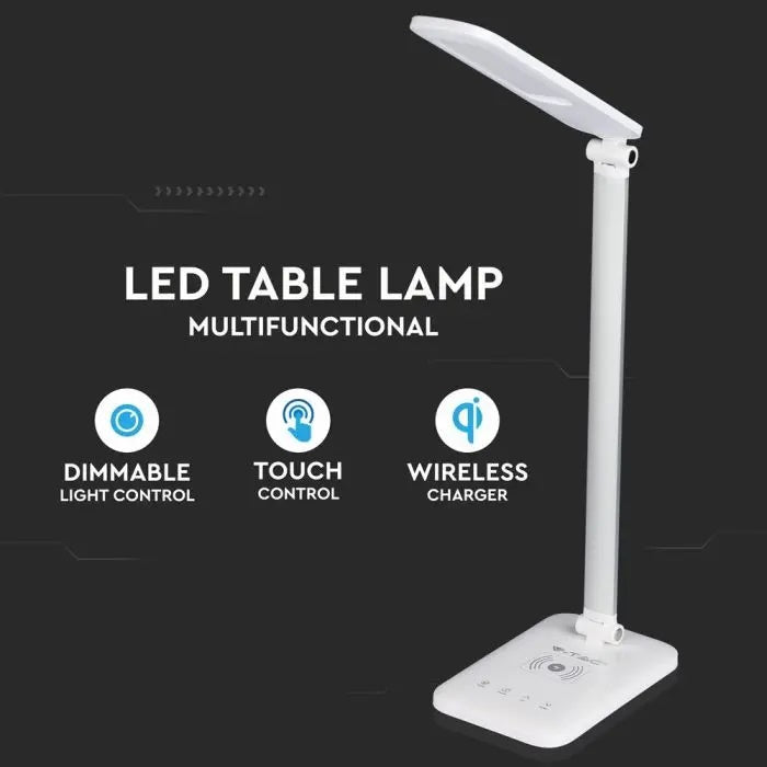 7W(400Lm) LED table lamp, V-TAC, IP20, 3IN1, dimmable, touch switch, white