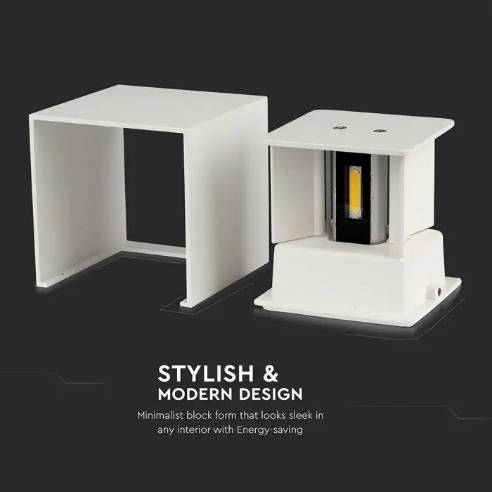 11W(1360Lm) LED BRIDGELUX wall light, V-TAC, IP65, white, warm white light 3000K
