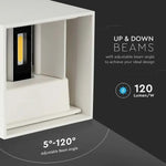 SUPERACTION_12W(1360Lm) BRIDGELUX LED-fassaadivalgusti, valge, IP65, kandiline, neutraalne valge 4000K