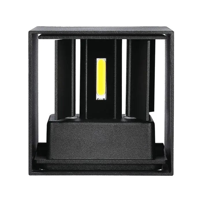11W(1360Lm) LED BRIDGELUX wall light, V-TAC, IP65, black, warm white light 3000K