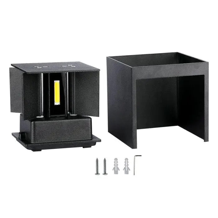 SUPERAKCIJA_11W(1360Lm) LED BRIDGELUX sienas gaismeklis, V-TAC, IP65, melns, neitrāli balta gaisma 4000K