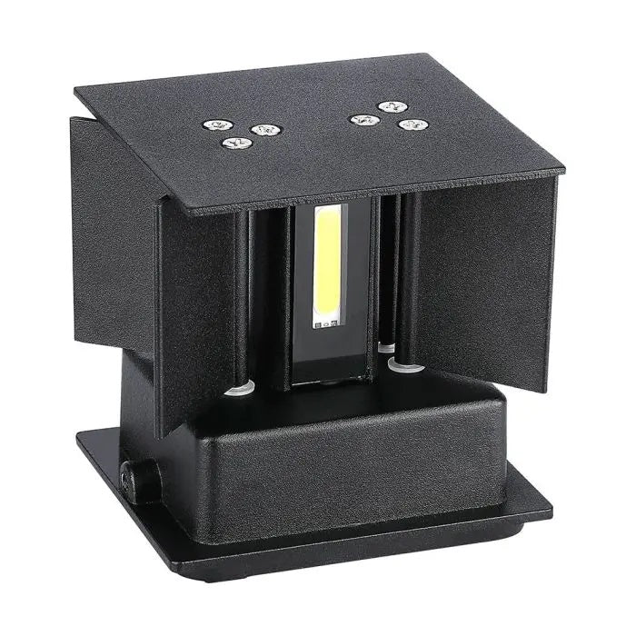 11W(1360Lm) LED BRIDGELUX väggarmatur, V-TAC, IP65, svart, varmvitt ljus 3000K
