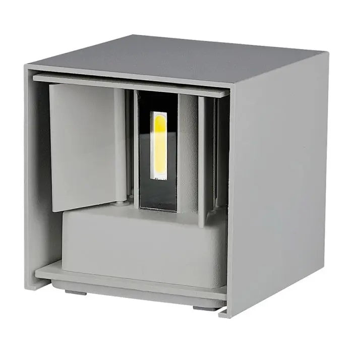 SUPRAKCIJA_11W(1360Lm) LED BRIDGELUX väggarmatur, V-TAC, IP65, grå, varmvit 3000K