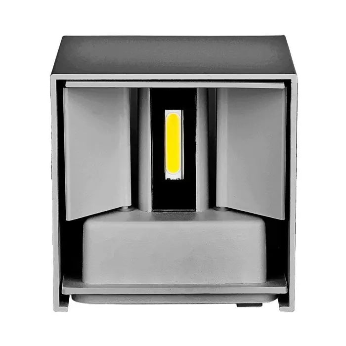 11W(1360Lm) LED BRIDGELUX sienas gaismeklis, V-TAC, IP65, pelēks, neitrāli balta gaisma 4000K