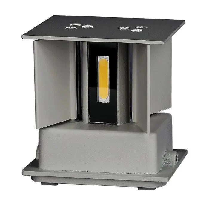SUPRAKCIJA_11W(1360Lm) LED BRIDGELUX sienas gaismeklis, V-TAC, IP65, pelēks, silti balta gaisma 3000K