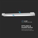 16W(2150Lm) LED dekoratīvs sienas gaismeklis, V-TAC, IP44, balts, silti balta gaisma 3000K