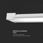 18W(1800Lm) LED dekoratīvs sienas gaismeklis, V-TAC, IP44, balts, neitrāli balta gaisma 4000K