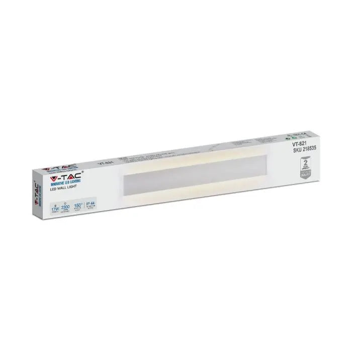 17W(2300Lm) LED Sienas gaismeklis, V-TAC, IP44, balts, silti balta gaisma 3000K