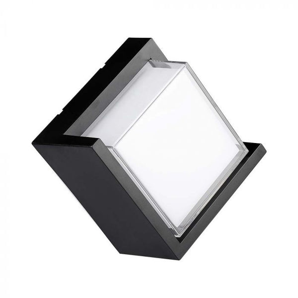 Светодиодный настенный светильник, V-TAC, IP65, черный, квадратный, нейтральный белый 4000K