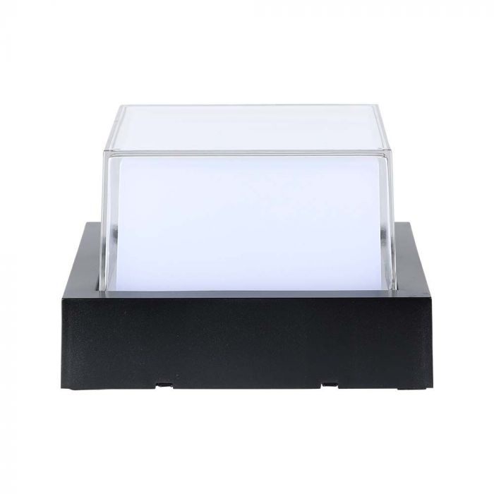 12W(1280Lm) LED-väggarmatur, V-TAC, IP65, svart, fyrkantig, neutralvitt ljus 4000K