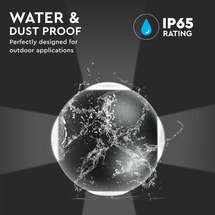Настенный светодиодный светильник 4W(428Lm), V-TAC, IP65, черный, нейтральный белый 4000K