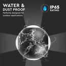 4W(428Lm) LED Wall lamp, V-TAC, IP65, black, warm white light 3000K