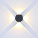 4W(428Lm) LED Sienas gaismeklis, V-TAC, IP65, melns, silti balta gaisma 3000K