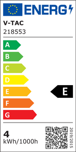 4W(428Lm) LED Sienas gaismeklis, V-TAC, IP65, melns, silti balta gaisma 3000K