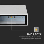 4W(400Lm) LED Gaismeklis, V-TAC, IP65, kvadrāta, balts, silti balta gaisma 3000K