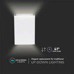 4W(400Lm) LED Gaismeklis, V-TAC, IP65, kvadrāta, balts, silti balta gaisma 3000K