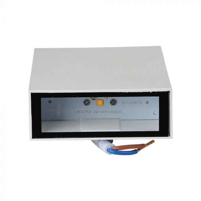 4W(400Lm) LED Gaismeklis, V-TAC, IP65, kvadrāta, balts, silti balta gaisma 3000K