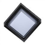 7W(670Lm) LED seinavalgusti, V-TAC, IP65, must, kandiline, soe valge valgus 3000K