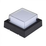 7W(700Lm) LED seinavalgusti, V-TAC, IP65, must, kandiline, soe valge valgus 3000K