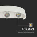 5W(630Lm) LED fassaadivalgusti, V-TAC, IP65, valge, soe valge valgus 3000K