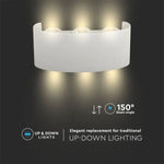 5W(630Lm) LED Fasādes gaismeklis, V-TAC, IP65, balts, silti balta gaisma 3000K