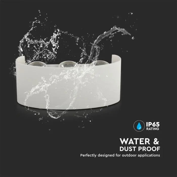 5W(630Lm) LED Fasādes gaismeklis, V-TAC, IP65, balts, silti balta gaisma 3000K