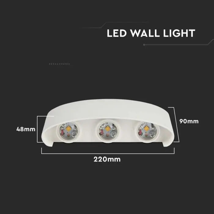 5W(630Lm) LED facade light, V-TAC, IP65, white, neutral white light 4000K