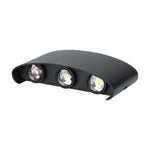 5W(630Lm) LED-fasadarmatur, V-TAC, IP65, svart, varmvitt ljus 3000K