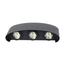 5W(630Lm) LED fassaadivalgusti, V-TAC, IP65, must, soe valge valgus 3000K