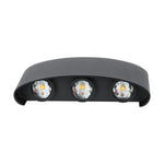 5W(630Lm) LED-fasadarmatur, V-TAC, IP65, svart, varmvitt ljus 3000K