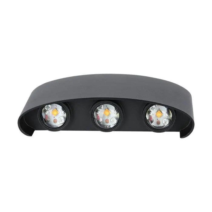 5W(630Lm) LED-fasadarmatur, V-TAC, IP65, svart, varmvitt ljus 3000K