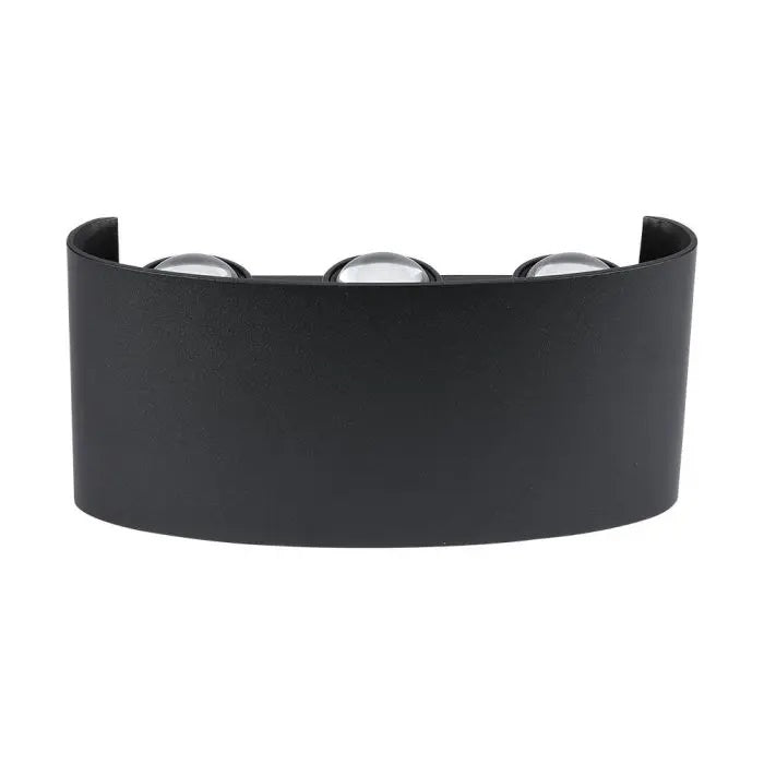 5W(630Lm) LED fassaadivalgusti, V-TAC, IP65, must, soe valge valgus 3000K