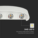7W(870Lm) LED wall light, V-TAC, IP65, white, neutral white light 4000K