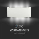 7W(870Lm) LED wall light, V-TAC, IP65, white, neutral white light 4000K