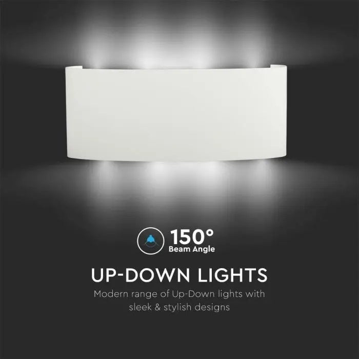 7W(870Lm) LED wall light, V-TAC, IP65, white, warm white light 3000K