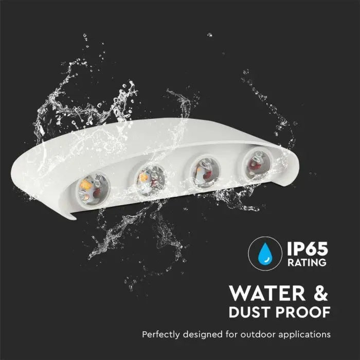 7W(870Lm) LED wall light, V-TAC, IP65, white, neutral white light 4000K