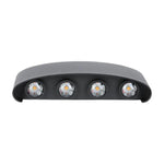 7W(870Lm) LED fasadarmatur, V-TAC, IP65, svart, neutralvit 4000K