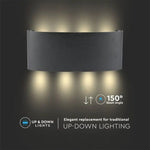 7W(870Lm) LED fasadarmatur, V-TAC, IP65, svart, neutralvit 4000K