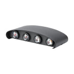7W(870Lm) LED Facade light, V-TAC, IP65, black, warm white light 3000K