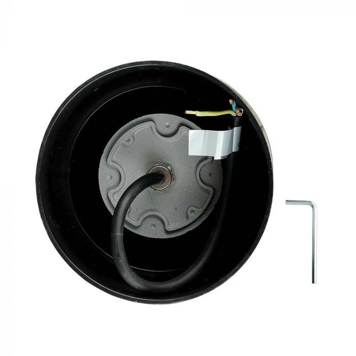8W(350Lm) LED COB süvistatav valgusti, V-TAC, IP67, must, ümmargune, neutraalne valge 4000K