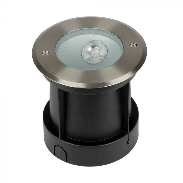 8W(350Lm) LED COB recessed light, V-TAC, IP67, black, round, neutral white light 4000K