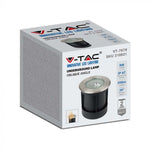 8W(350Lm) LED COB süvistatav valgusti, V-TAC, IP67, must, ümmargune, neutraalne valge 4000K