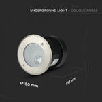 8W(350Lm) LED COB süvistatav valgusti, V-TAC, IP67, must, ümmargune, neutraalne valge 4000K