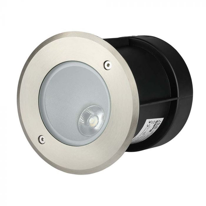 8W(350Lm) LED COB süvistatav valgusti, V-TAC, IP67, must, ümmargune, neutraalne valge 4000K