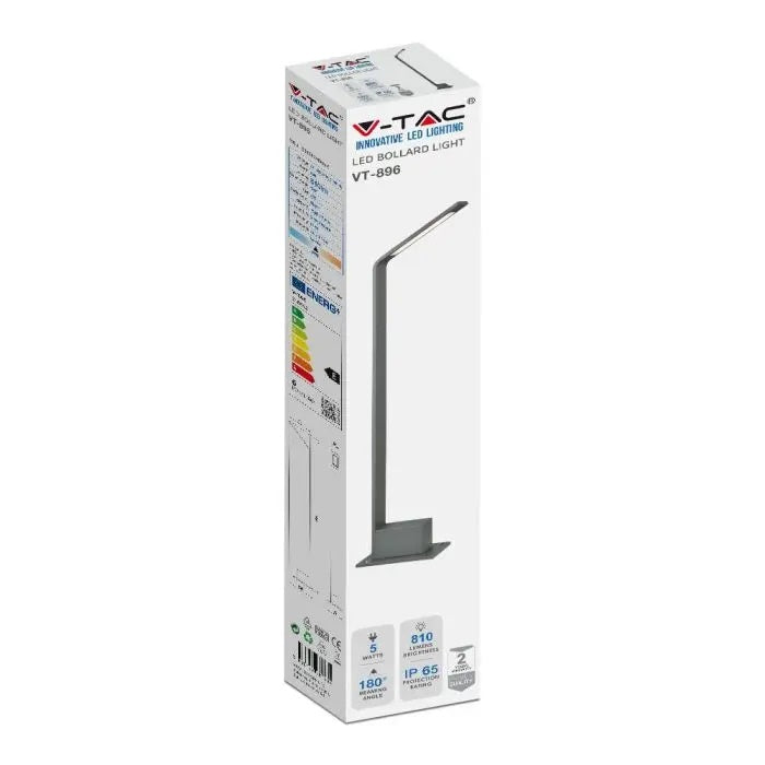 5W(810Lm) LED pinnavalgusti, V-TAC, IP65, must, neutraalne valge 4000K