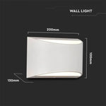 10W(1280Lm) LED Facade light, IP54, V-TAC, neutral white light 4000K