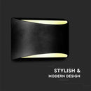 9W(1280Lm) LED BRIDGELUX fasādes gaismeklis, V-TAC, IP54, melns, neitrāli balta gaisma 4000K